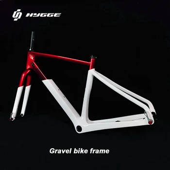 Комплект рам для гравийного велосипеда HYGGE HGR01, гарантия 2 года, карбоновая рама + карбоновая вилка, карбоновая велосипедная рама MTB, дорожный карбоновый велосипед 700c