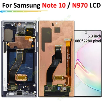 Оригинал Для Samsung Galaxy Note 10 ЖК-дисплей С Сенсорным Экраном Digitizer N970F N970U N970N N971U В Сборе Для Samsung Note10 lcd 0