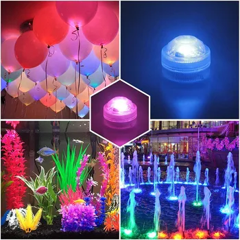 Пульт дистанционного управления RGB, Погружной светодиодный подводный светильник, ночник для аквариума, пруда, бассейна, украшения вазы для свадебной вечеринки 5